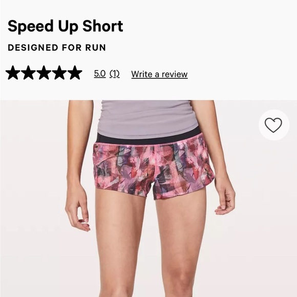 lululemon athletica Pants - Lululemon Speed Up Low Rise Shorts 2.5” Inseam Pink/Black Size 6/Small MSRP $68